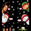Cartoon schöne Weihnachten Wandaufkleber Weihnachtsmann Fenster Dekor Schneemann Haus Dekoration Elch Schneeflocke Tapete wasserdicht