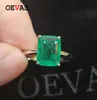 Oevas Solid 925 Sterling Silver Wedding Rings for Women Sparkling Emerald High Carbon Diamond Engagement Party Fine Jewelry Gift4758360