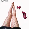 Women Socks Fashion Skin Medium Grid High Waist Stocking Fishnet Club Tights Panty Knitting Net Pantyhose Trouser Mesh Lingerie016