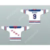 CONCEPTION DE JERSEY DE HOCKEY FDNY BRAVEST 9 BLANC personnalisé surpiqué S-M-L-XL-XXL-3XL-4XL-5XL-6XL