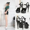 Klänningskor Pole Dance Stripper High Heel's Sexy Show Sandals Party Club 15 cm Platform Highheeled Wedding Footwear 231212