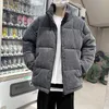 Herren-Daunenparkas, Winterjacke, Herren-Parkas, verdickter warmer Mantel, Stehkragen, Übergröße, Parkas, koreanischer Stil, männlicher gepolsterter Mantel, warme Jacken, Harajuku 231212