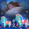 Peluş Işık - Yukarı Oyuncak Led Parlayan At Gökkuşağı Duran Doldurulmuş Peluş Hayvan Yaratıcı Büyülü Renkli Gece Aydınlatıcı Yumuşak Oyuncak Doğum Günü Hediyeleri 231212