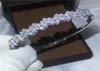 Biuro Lady Baguette Mankiet Bridal Bransoletka Diamond S925 Srebrna B macica zaręczynowa dla kobiet biżuteria ślubna 1038421