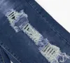 DESIGNER Jeans uomo GA Pantaloni con schizzi di inchiostro dipinti con foro Street pop fashion Qualità Pantaloni classici in denim da uomo taglie forti M-XXL