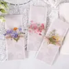 Presentförpackning 40st blommor växter klistermärken transparent vattentätt husdjursmaterial diy handgjorda brevpapper handbok handbok taggdekoration