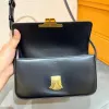 TEEN TRIOMPHE klassische Baguette-Tasche mit Klappe, echtes Leder, für Herren und Damen, Tragetasche, Clutch, Designer-Taschen, Geldbörse, luxuriöse Umhängetasche, Abendhandtasche, Kulturbeutel, Umhängetasche