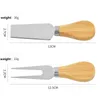 Användbara ostverktyg Set Eak Handle Knife Fork Shovel Kit Graters för att klippa bakbrädan Set Butter Pizza Slicer Cutter CCJ2100