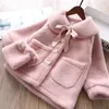 Unten Mantel 2023 Baby Mädchen Dicke Outwear Nette Herbst Winter Warme Faux Pelz Für Mode Plüsch Kinder Kleidung TY38