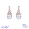 Dangle Earrings Pearl Cubic Zircon Drop For Wedding Crystals Wing Earring Bride Women Girl Gift CE10780