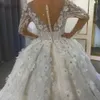 TOUNNINGBRIDE 2024 Luxury Ball Gown Royal Wedding Dresses Long Sleeved Vestido de Novia Beads Sequined 3Dflower Elegant Robe de Mariee