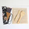 Dinnerware Sets Sushi Set Kitchen Nigiri Dishes Rice Spoon To Make Your Own Bamboo Sticks Rolling Mat Makers For Gift Beginners