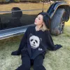 Designer Celina Triomphe CL Family Wang Jia'er Same Wool Blended Panda Strickpullover Loose Saijia Style Herren- und Damen-T-Shirt der trendigen Marke