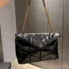 Bolsa de designer de couro macio corrente bolsa de luxo grande bolsa feminina bolsa preto ouro prata correntes ombro crossbody sacos de alta qualidade bolsa clássica