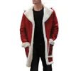 Men's Down Parkas Mid length Coat Thickened Suede Jacket with Plush Lining Large Lapel for Autumn Winter Outwear Pockets Fur 231213