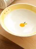 Sopa Pote de barro Pote de barro para cozinhar panelas de cerâmica caçarola 2800ml 4000ml de grande capacidade Home Kitchen Food Larange Cartoon Orange Impresso 231213