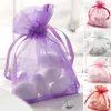 200 pçs saco de organza festa de casamento favor decoração presente embrulho sacos de doces 7x9cm 2 7x3 5 polegada rosa vermelho roxo242t