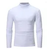 Men's Suits B615 Collar Fashion Thermal Underwear Men Mock Neck Basic T-shirt Blouse Pullover Long Sleeve Top