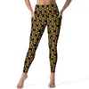 سروال نشط Crypto Yoga Gold Coin Print Litness تشغيل طماق للدفع لأعلى تمتد رياضة Legging Graphic Legging