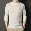 Men's Sweaters Brand Men's Round Neck Sweater Knitted Diamond Check Pattern Casual Versatile Pullover Sweaters 231213