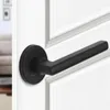 Door Locks 1pcs 304 stainless steel One side Handles Interior Doors Outside Black Handle Golden Silver Pulls Without Lock 231212