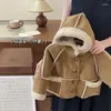 Jackets South Korea Children's Clothing Winter Maillard Lambswool Double-Sided Fur Integrated Thickened Coat Boys And Girls Fas