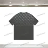 Xinxinbuy Men Designer Tee T Shirt Letter Gradient Printing Bawełniane Kobiety Kobiety Czarno-Białe Blue Grey Red S-2xl