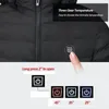 Men's Jackets 19/11/9 Areas Heated Jacket Men Electric Heating Jackets Heated Down Coat Men Women Clothing Winter Heatable Cotton Jacket Veste 231213