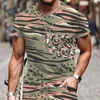 T-shirt da uomo T-shirt Harajuku Stampa leopardata Modello Oversize Top Abbigliamento Stile Traspirante Allentato Moda Cool Hip Hop Divertente T-shirt maschile