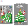 66*100cm 패션 크리스마스 트리 벽 스티커 새해 복음 창 장식 사랑스러운 산타 클로스 홈 장식 아트 비닐 벽지