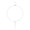 Kedjor 2024 Star Moon Tassel Necklace For Women Layered Rostfri Steel Gift Fashion Jewelry CollarBone Chain Wholesale