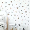 71 pezzi Boho Color Stars Pattern Wall Stickers per la camera dei bambini Baby Nursery Room Decalcomanie da muro Decorazione domestica Decalcomanie da muro Decor Pvc
