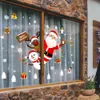 2022 Noel Duvar Stcikers Yeni Yıl Pencere Dekorasyonu Noel Baba Ev Dekor Pvc Vinil Duvar Çıkışları Moda Evi Dekorasyon