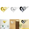 Duvar Saatleri Kuvars Akrilik Malzeme Avrupa Tarzı Kalpler Dekorasyon Saatleri Oturma Odası Diy Ayna Etiketi