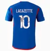 23 24 Lyon Futebol Jerseys Maillot de Foot CAQUERET OL 2023 2024 camisa de futebol BARCOLA CASTELLO JR CHERKI TAGLIAFICO TOLISSO homem crianças jogador kit conjunto equipamentos JJ 12.13