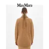 Maxmaras Designer Coats Manteau en laine mélangé manteau tricoté Camel