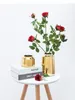 Vaser kreativitet gyllene keramisk vas rund blommor arrangemang hydroponic tillbehör hem vardagsrum dekoration bröllop