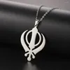 Pendentif Colliers Dawapara Classique Khanda Collier Sikhisme Symbole Protection Religieuse Amulette En Acier Inoxydable Bijoux En Gros