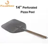 PizzAtHome 14 12 pouces pelle à pizza perforée pelle à pizza rectangulaire revêtement dur palette courte Pizza Tool1890