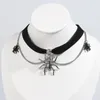 Pendentif Colliers NCEE 2023 Cadeau d'Halloween Personnalisé Punk Dark Gothic Collier Noir Cuir Chocker Accessoires