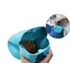 Sac de taille de formation de chien portable Mangeoires en silicone Traiter Snack Appâts Chiens Obéissance Agilité Pochette de stockage de nourriture en plein air Sacs de taille de récompense alimentaire SN5327