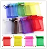 100pcs 7x9 cm Organza Sacs de bijoux de gaze transparente emballages Sacs d'organza dessinables sacs de cadeaux Sachet Organza 5ZSH3126058634