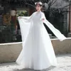 Этническая одежда, комплект из 3 предметов, белый женский костюм ханьфу, традиционный китайский ТВ-спектакль, фея, косплей, древний женский костюм на Хэллоуин 231212