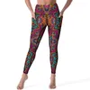 Kvinnors leggings stamtryck yoga byxor sexig vintage afrikansk grafisk push up fitness leggins kvinnliga retro snabbtorkade sportstrumpbyxor