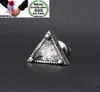 Triângulo de casamento de festas de moda europeia inteira Triângulo três cores Zircão S925 Brincos de prata de prata esterlina EA1416195612