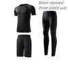 Hot Selling Men's Yoga Fitness Set Hygroscopic Perspiration Yoga Wear Sports Running Three-Piece Set