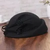 Boinas femininas chiques fascinador irregular Pillbox Cap moda chaphe Mulher Feel Beret Party Fedora Fedora Lady Wool Chap