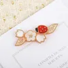 En kaliteli lüks marka saf 925 gümüş mücevher güzel ladybug şanslı bahar tasarımı kiraz yaprağı inci değerli taş broş307u