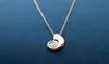 Cute 3D Seashell Necklace Conch Sea Shell Necklaces Ariel Voice Ocean Beach Spiral Swirl Sea Snail Pendant Jewelry1041416