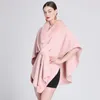 Lenços 12 cores mulheres inverno grosso xale cappa faux pele pescoço cruzado cinto de lã outstreet poncho desgaste batwing solto sobretudo